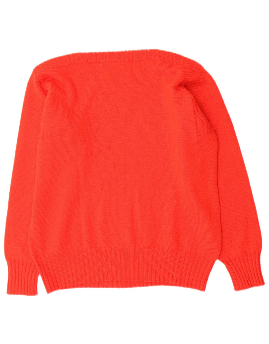 Luisa Spagnoli Damen-Pullover mit U-Boot-Ausschnitt, UK 14, mittelrote Wolle