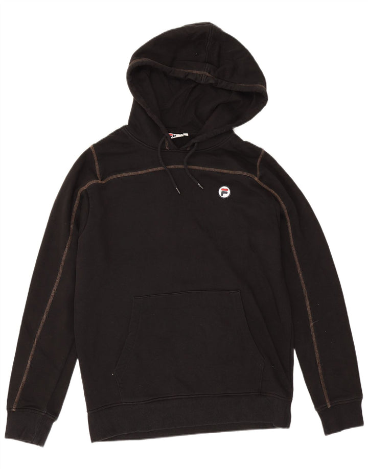 Fila Herren Kapuzenpullover, groß, aus schwarzer Baumwolle