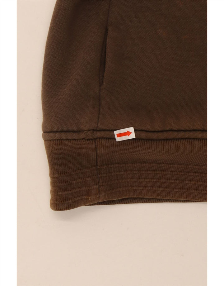 ANIMAL Herren-Kapuzenpullover mit grafischem Reißverschluss, groß, braune Baumwolle