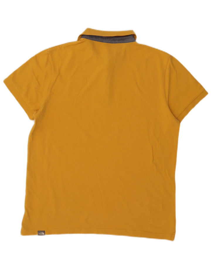 The North Face Herren-Poloshirt, groß, gelbe Baumwolle
