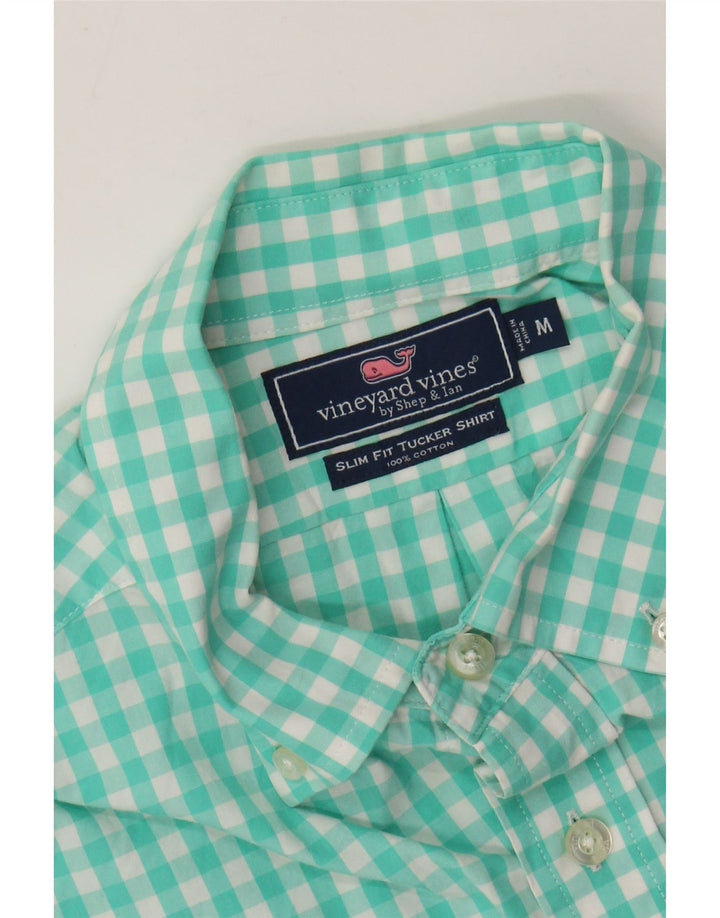 VINEYARD VINES Slim-Fit-Hemd für Herren aus mitteltürkisfarbener Gingham-Baumwolle