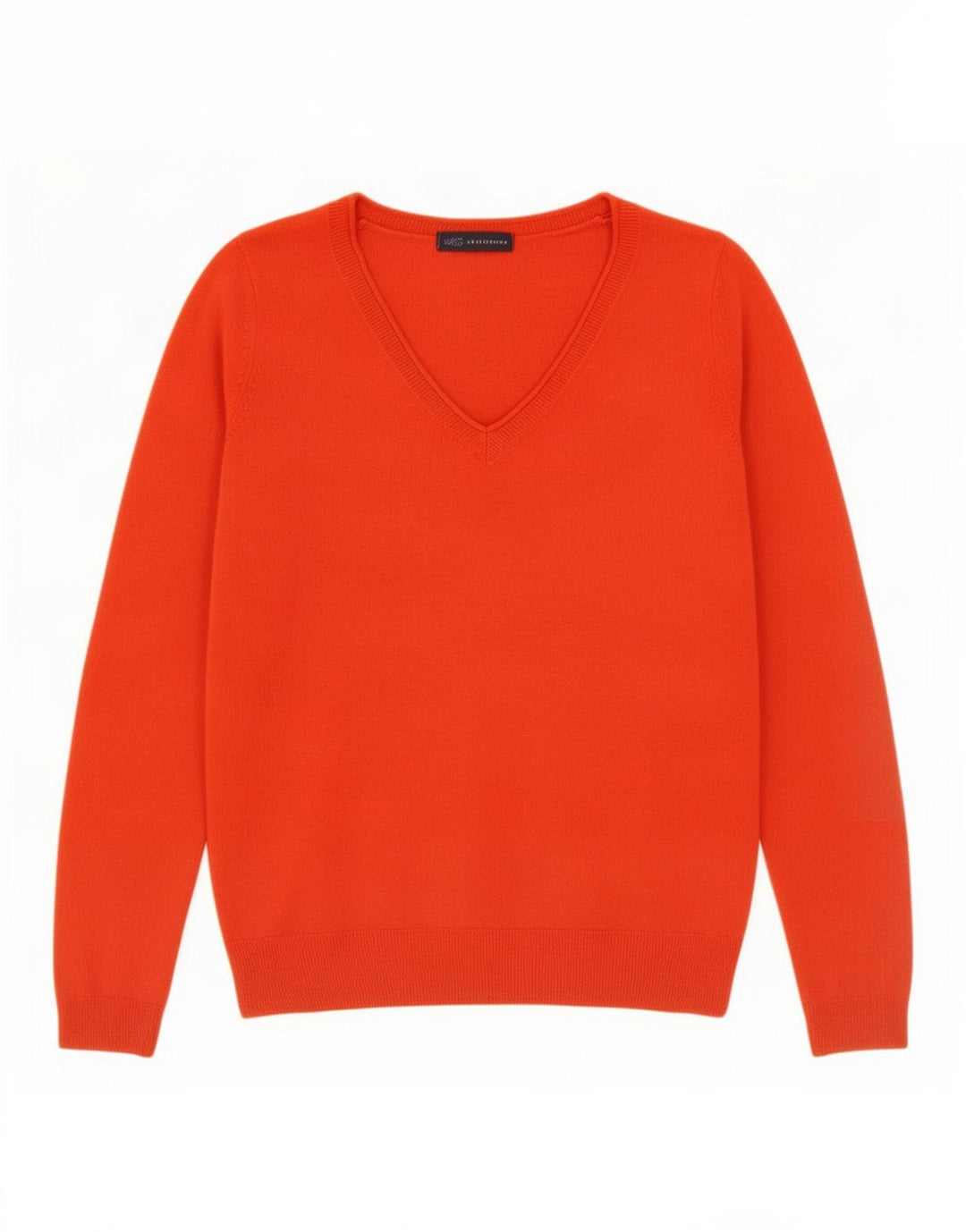Marks & Spencer Damen-Pullover mit V-Ausschnitt, Gr. 10, Größe S, Orange