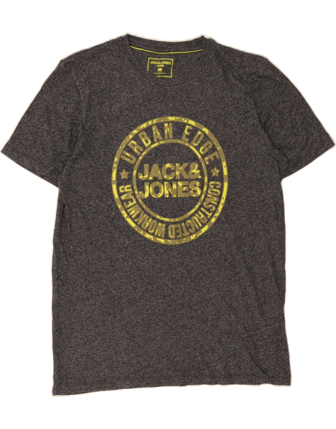 JACK & JONES Mens Graphic T-Shirt Top Large Grey Cotton Vintage Jack & Jones and Second-Hand Jack & Jones from Messina Hembry 