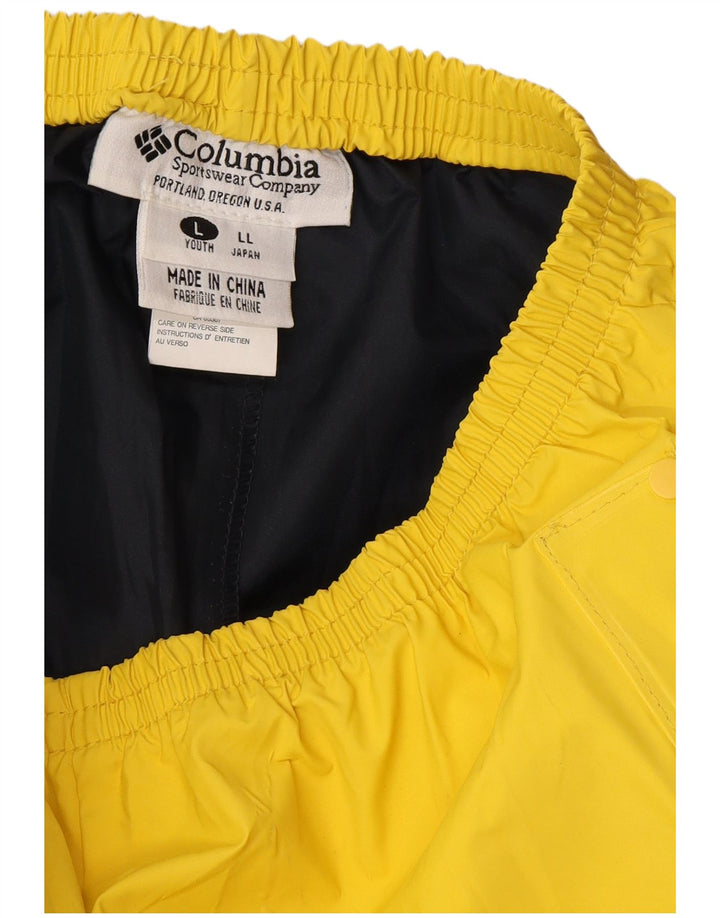 COLUMBIA Boys Tracksuit Trousers 11-12 Years Large Yellow