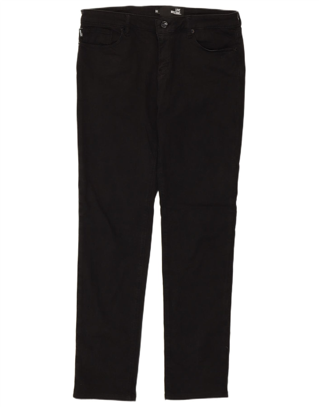 Moschino Damen Slim Jeans W31 L30 Schwarze Baumwolle