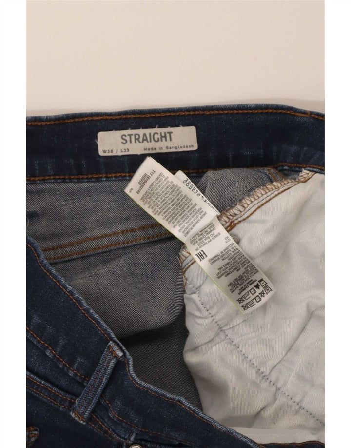 Marks & Spencer Herren Straight Jeans W38 L33 Blaue Baumwolle