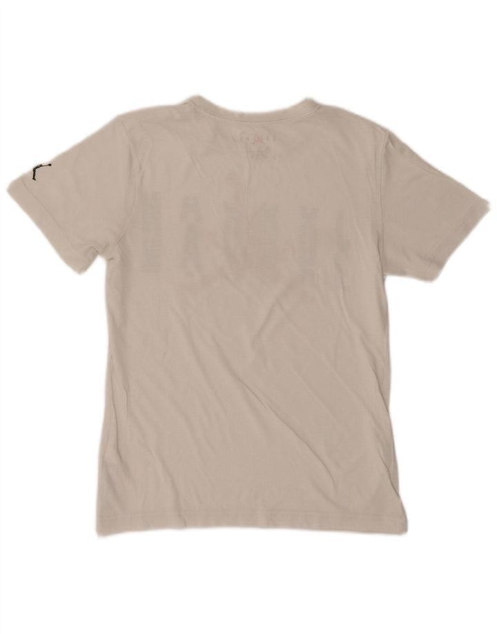 JORDAN Jungen-T-Shirt mit Grafik, 12–13 Jahre, Größe L, weiße Baumwolle