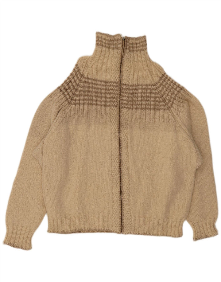 Vintage Herren Strickjacke Pullover Groß Beige