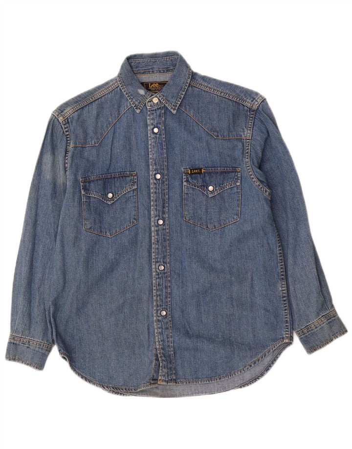 Lee Denim-Hemd für Jungen, 9–10 Jahre, Größe S, blaue Baumwolle