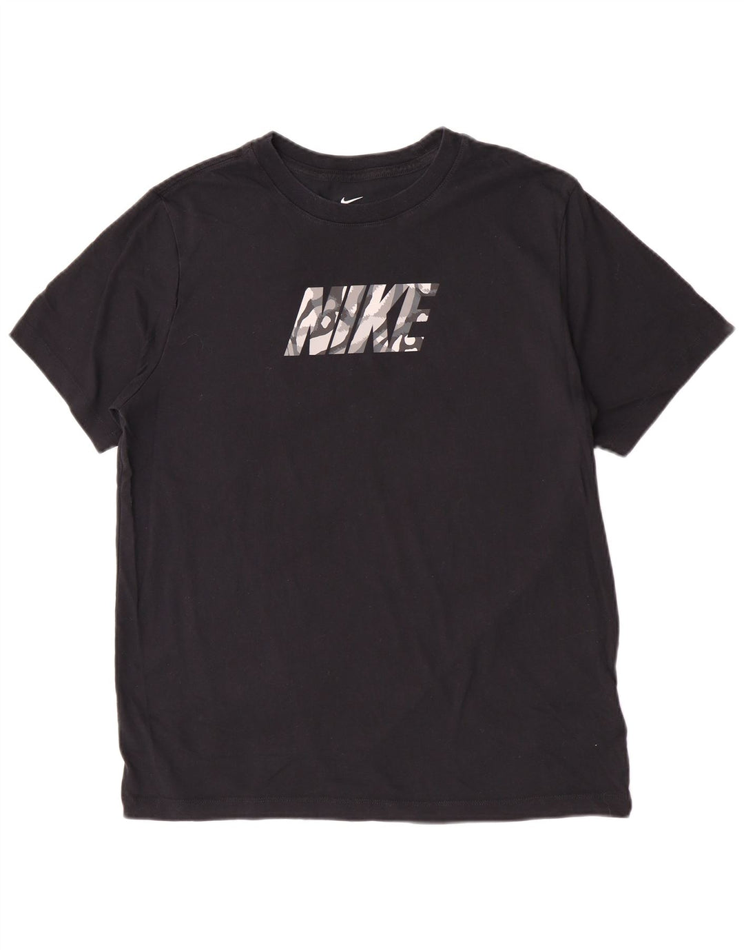 Nike Herren Dri Fit Graphic T-Shirt Top Large Schwarz Baumwolle