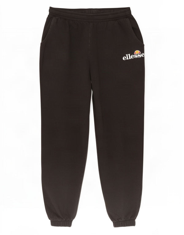 Ellesse Womens Graphic Tracksuit Trousers Joggers UK 14 Large Black Cotton