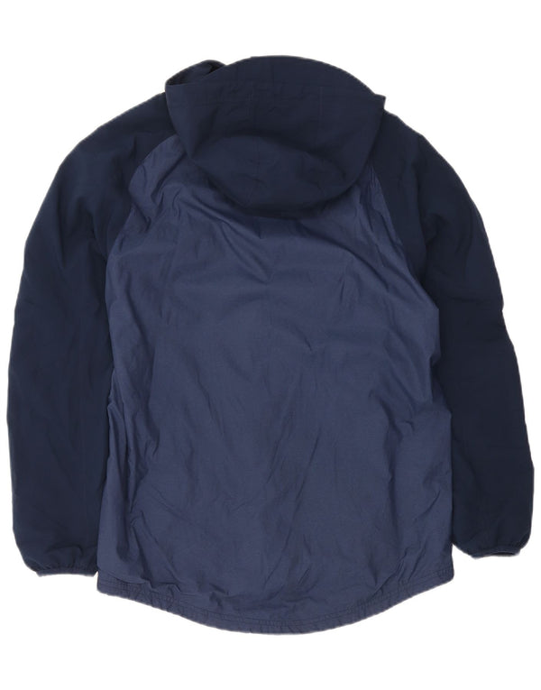 Adidas Herren-Regenjacke mit Kapuze, UK 36, Größe S, Marineblau, Colourblock-Nylon