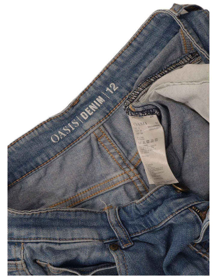 OASIS Damen Jeansshorts UK 12 Medium W32 Blaue Baumwolle