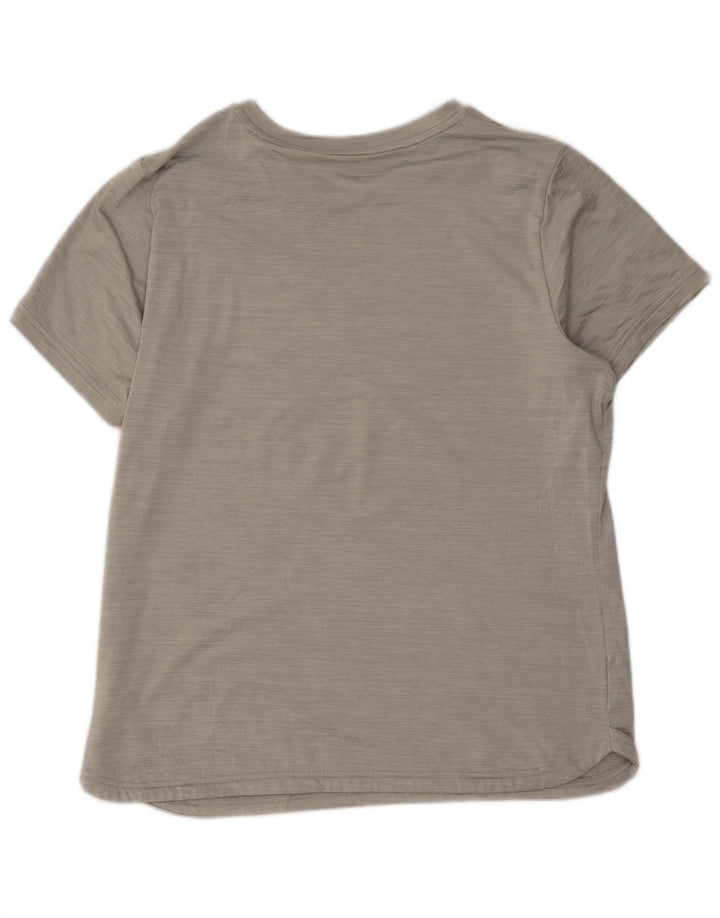 Puma Herren-T-Shirt-Oberteil aus mittelgrau meliertem Polyester