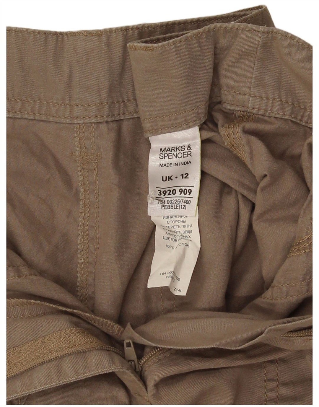 Marks & Spencer Damen Freizeitshorts UK 12 Medium W30 Graue Baumwolle