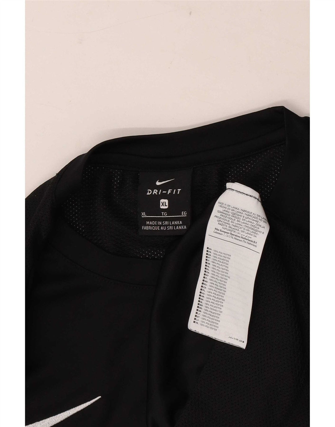 Nike Herren Dri Fit T-Shirt Top XL Schwarz Colourblock Polyester