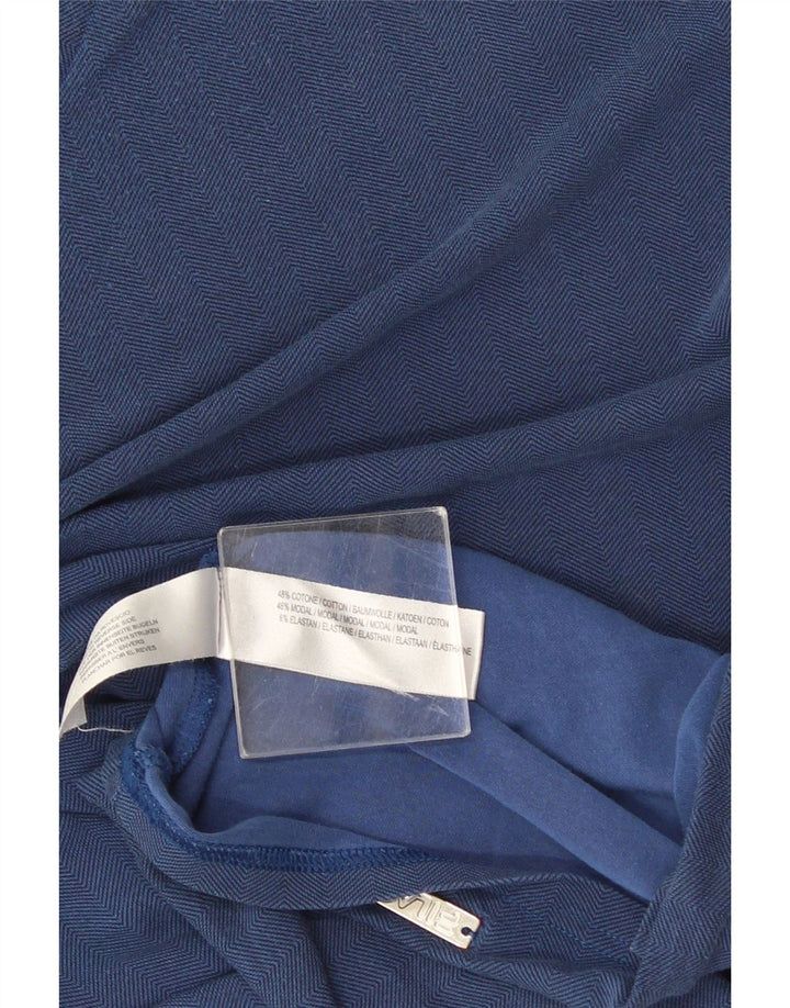Fila Herren T-Shirt Top XL Blaue Fischgrätenbaumwolle