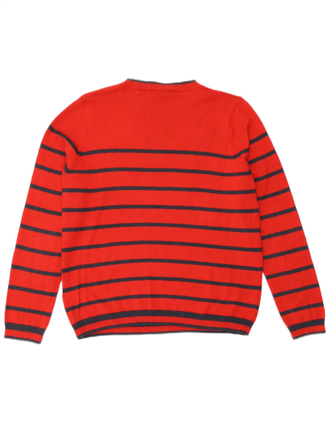 Marks & Spencer Damen-Pullover mit Rundhalsausschnitt, Gr. 14, Größe L, rot gestreift