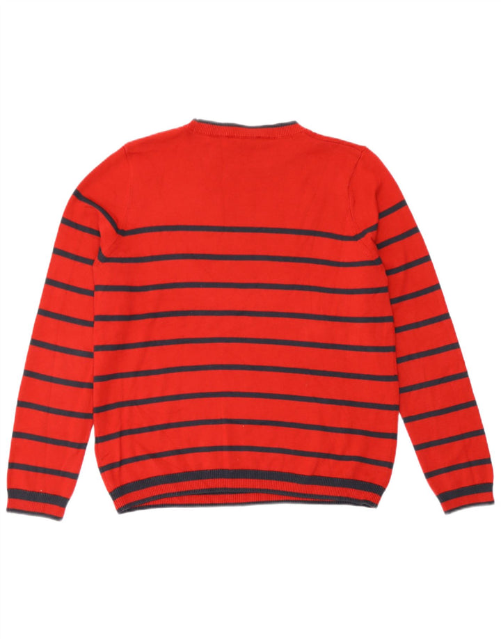 Marks & Spencer Damen-Pullover mit Rundhalsausschnitt, Gr. 14, Größe L, rot gestreift