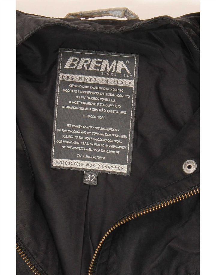 Brema Womens Graphic Utility Jacke IT 42 Medium Schwarz