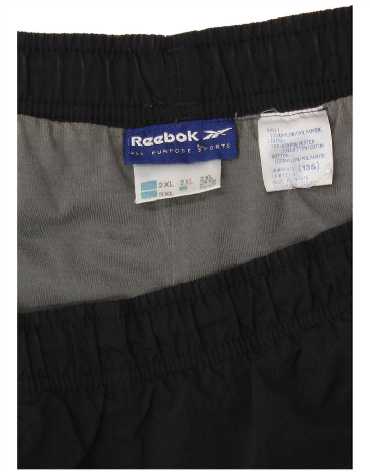 Reebok Herren Trainingshose 2XL Schwarz Nylon