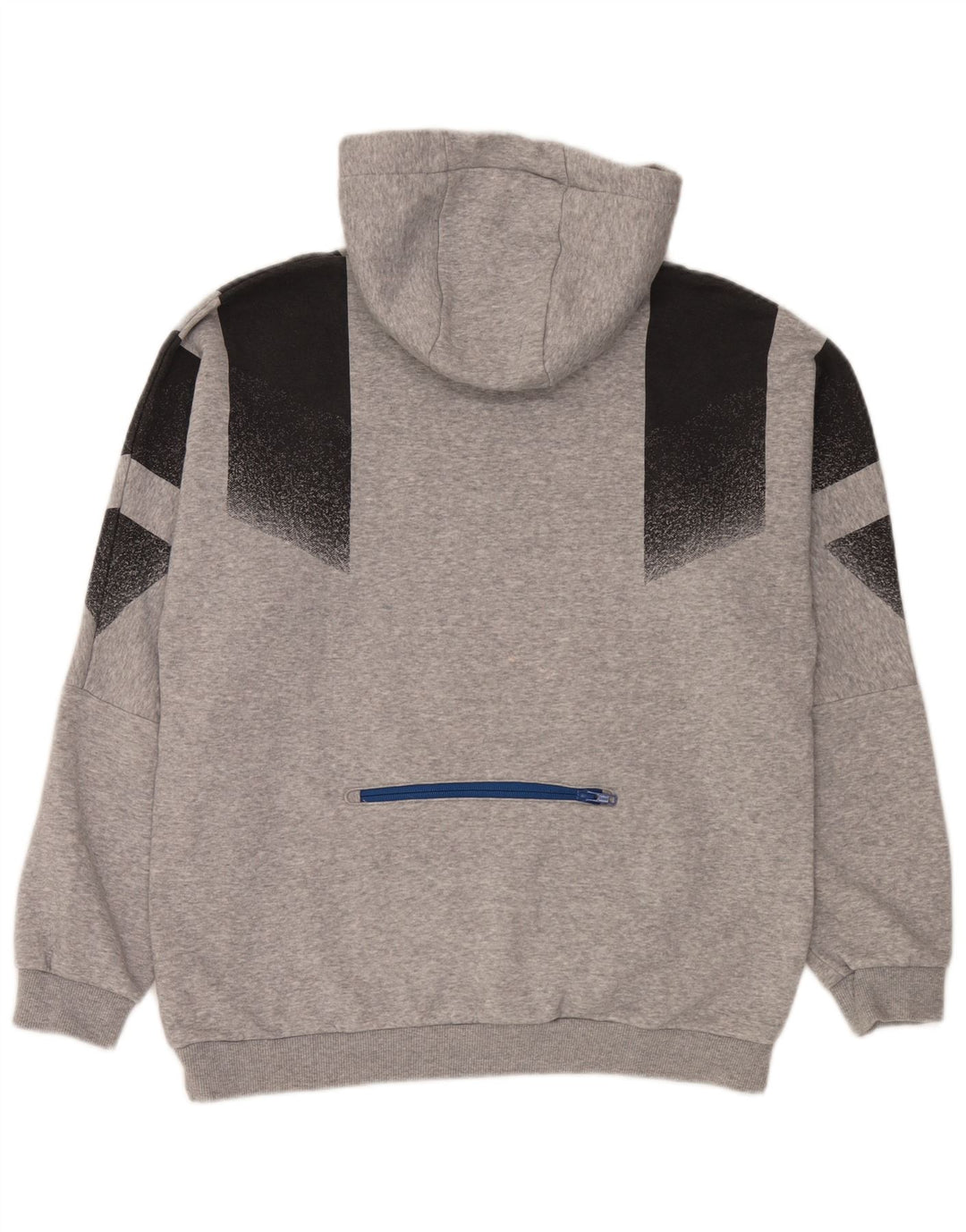 Adidas Herren Kapuzenpullover Mittelgraue Colourblock-Baumwolle