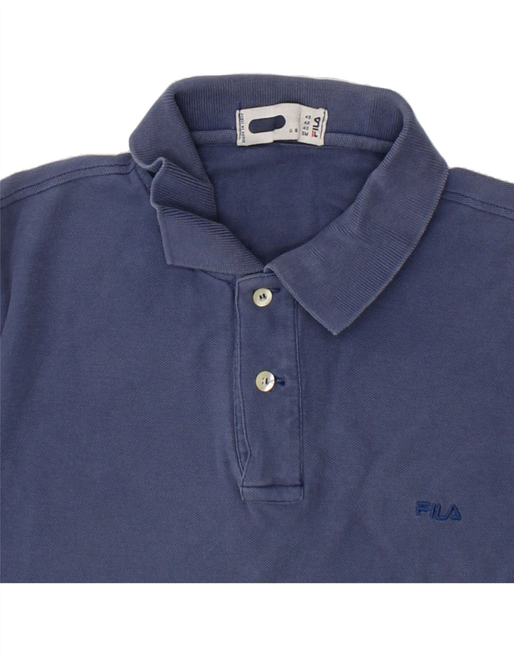 FILA Mens Polo Shirt Small Blue Cotton Vintage Fila and Second-Hand Fila from Messina Hembry 
