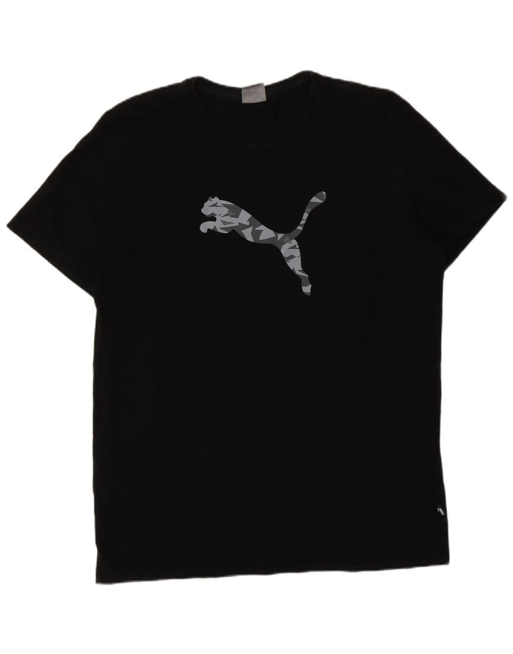 PUMA Mens Graphic T-Shirt Top Large Black