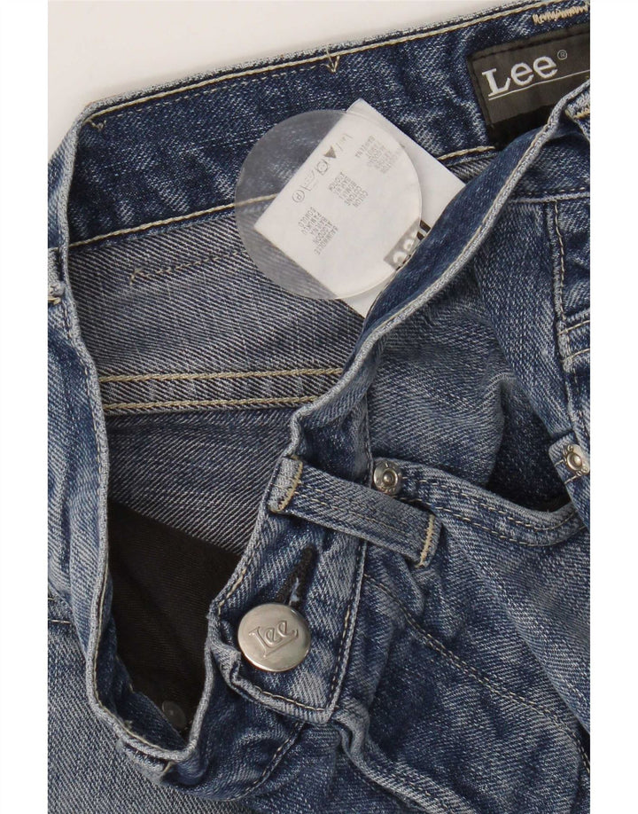 Lee Damen Knox Straight Jeans W28 L28 Blaue Baumwolle