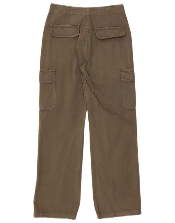 Gerade Cargohose für Damen von Zara, EU 38, Größe S, W28, L29, Khaki, Baumwolle