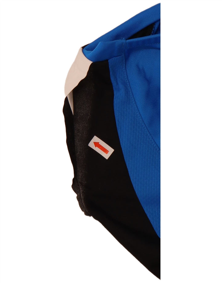 Puma Herren-Top, langärmelig, klein, blau, Farbblock-Polyester