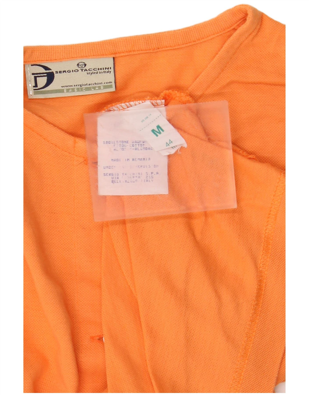 SERGIO TACCHINI Damen Kurzarm-Hemdbluse UK 14 Mittelorange