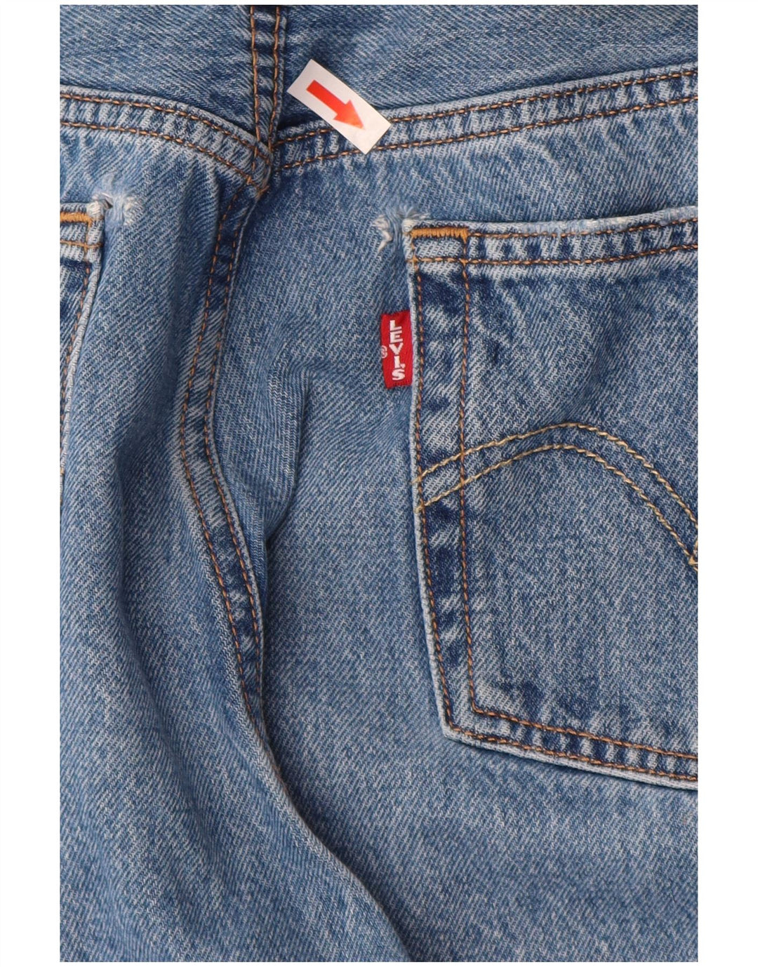 Levi's Damen 501 Straight Jeans W30 L30 Blau