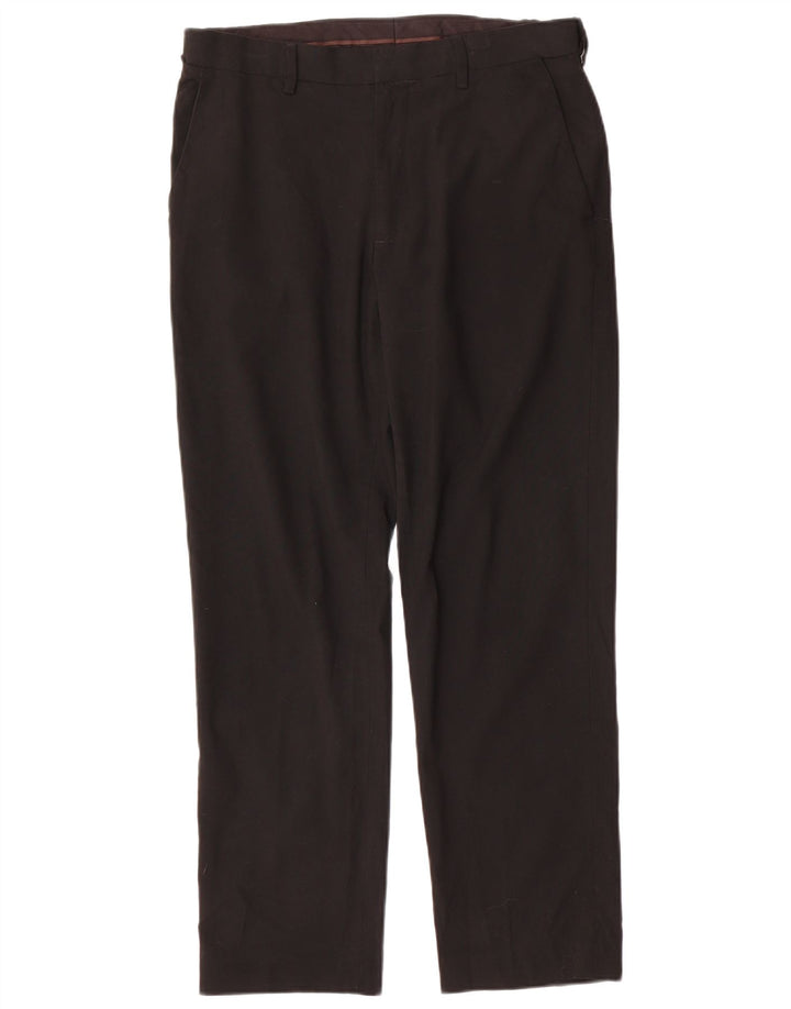 Marks & Spencer Herren Straight Regular Fit Chinohose W32 L29 Schwarz