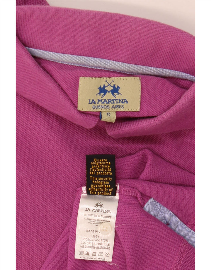 La Martina Herren-Poloshirt, Größe S, rosa, Baumwolle