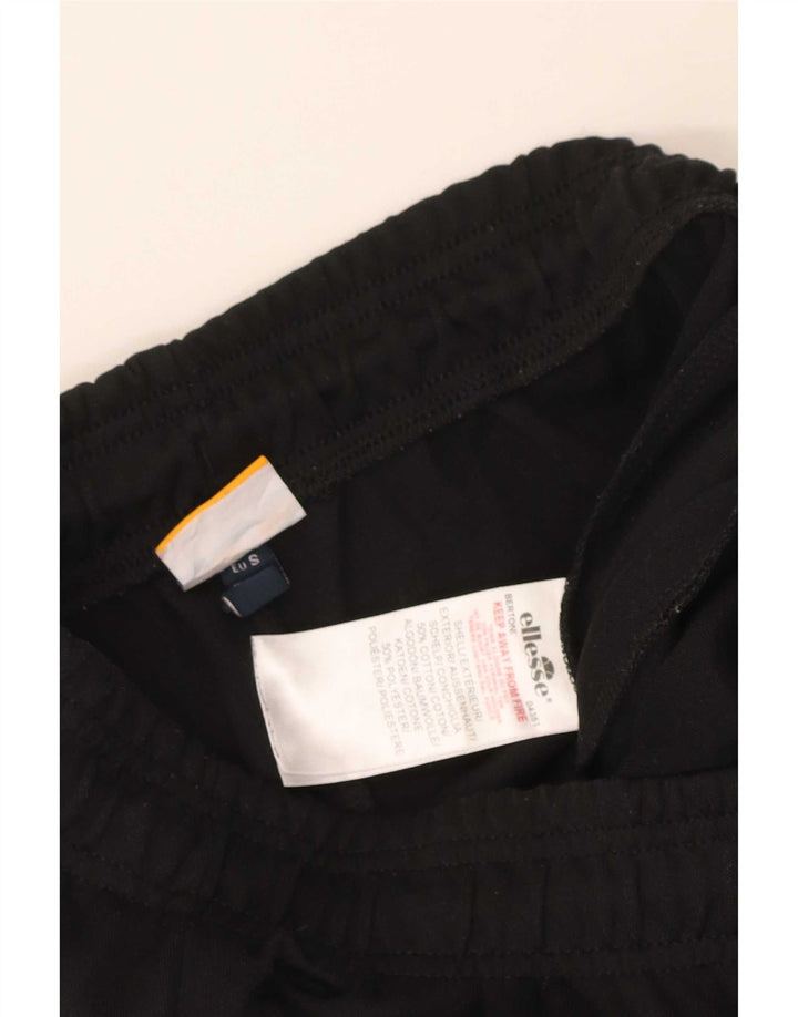 Ellesse Herren-Trainingshose, Jogginghose, Größe S, schwarze Baumwolle