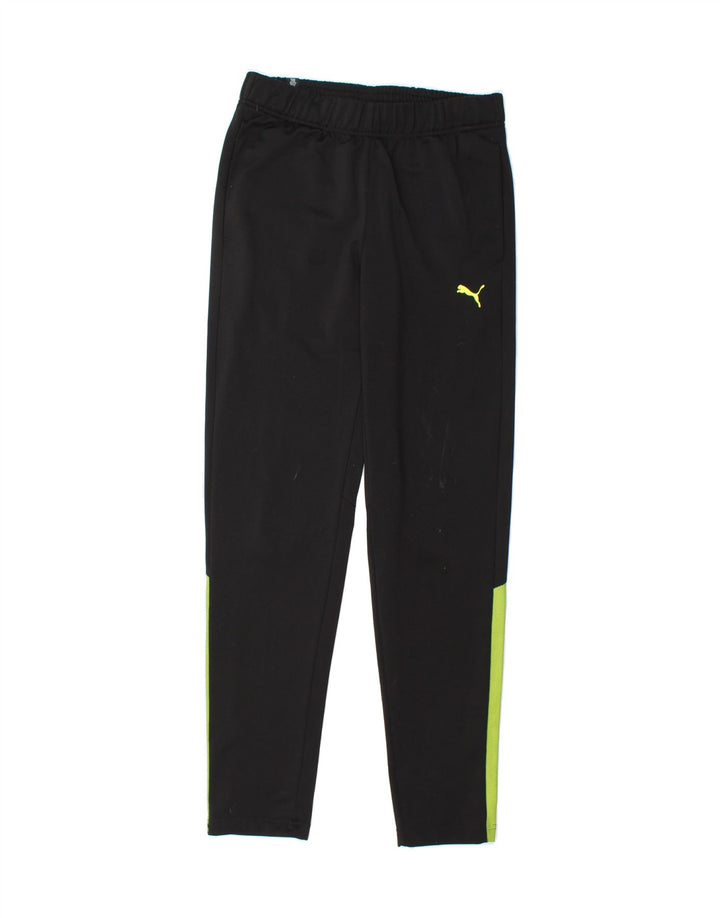 PUMA Mens Tracksuit Trousers Small  Black Colourblock Polyester Vintage Puma and Second-Hand Puma from Messina Hembry 