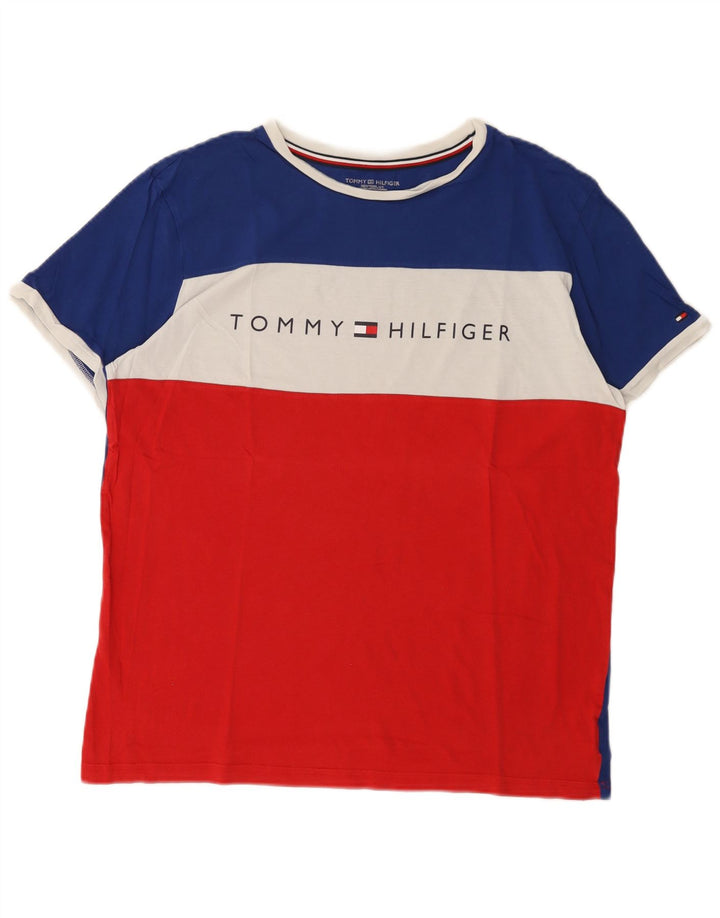 Tommy Hilfiger Herren-T-Shirt mit Grafik, groß, mehrfarbig, Farbblock