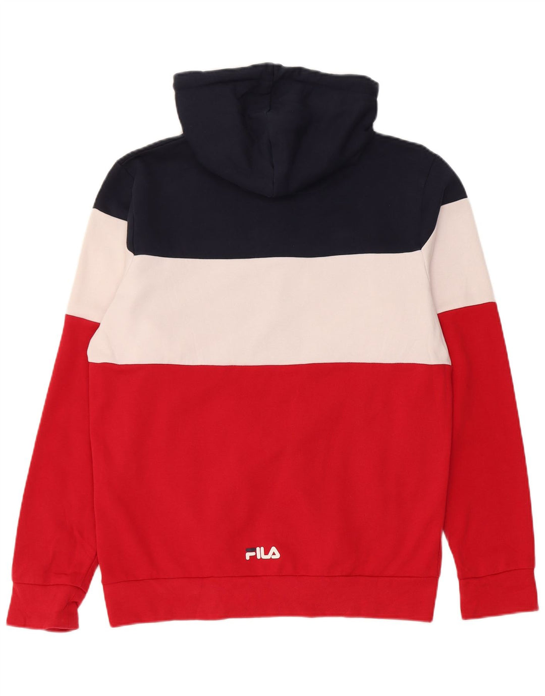 FILA Herren-Kapuzenpullover mit grafischem Reißverschluss, mittelgroß, mehrfarbig, Farbblock