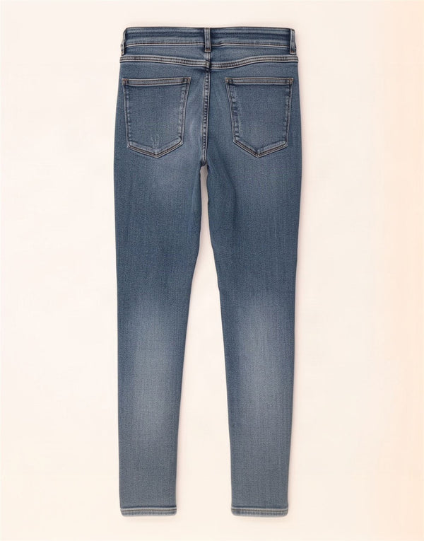 Zara Damen Distressed Skinny Jeans EU 42 Large W32 L27 Blaue Baumwolle