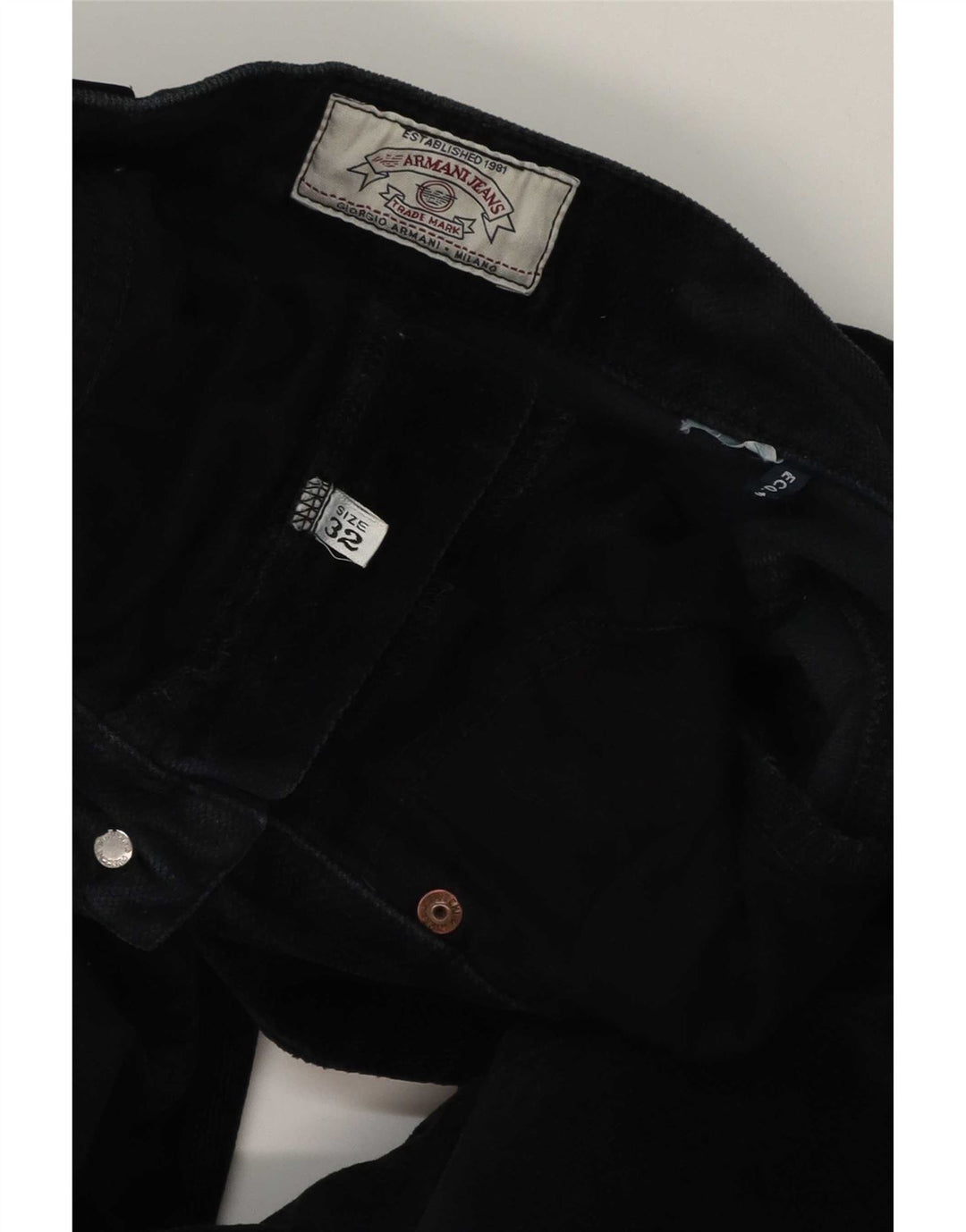 Armani Damen Slim Freizeithose W32 L29 Schwarz
