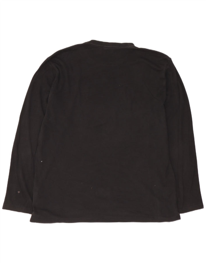 HUGO BOSS Herren Top Langarm XL Schwarz Baumwolle