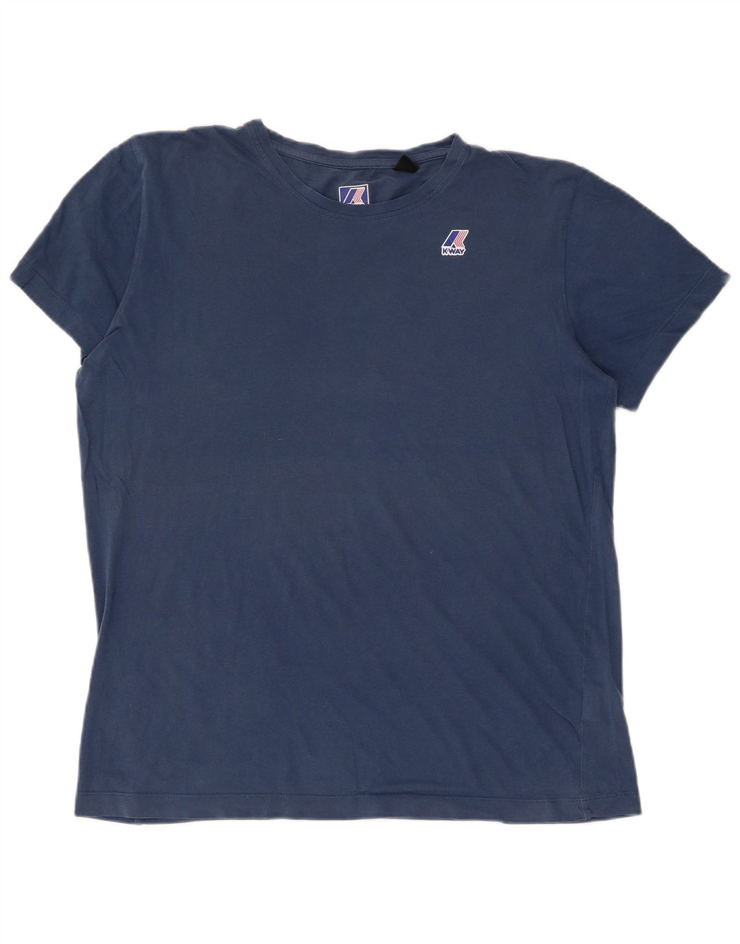 K-WAY Herren T-Shirt Top Large Blau Baumwolle