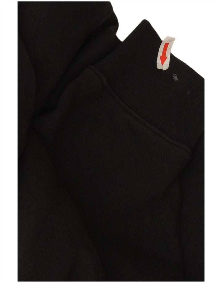Nike Womens Crop Oversized Sweatshirt Pullover UK 14 Mittelschwarze Baumwolle