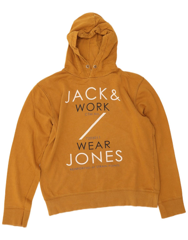 Jack & Jones Herren Graphic Hoodie Pullover XL Gelb Baumwolle