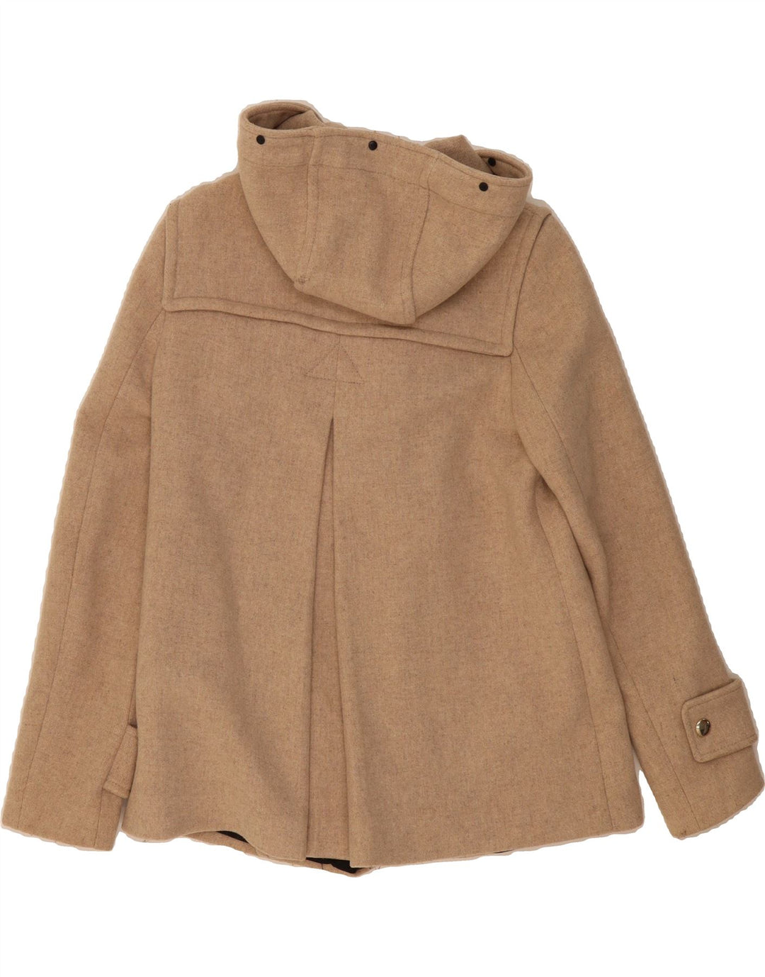 ZARA Womens Hooded Duffle Jacket UK 6 XS Beige Wool Vintage Zara and Second-Hand Zara from Messina Hembry 