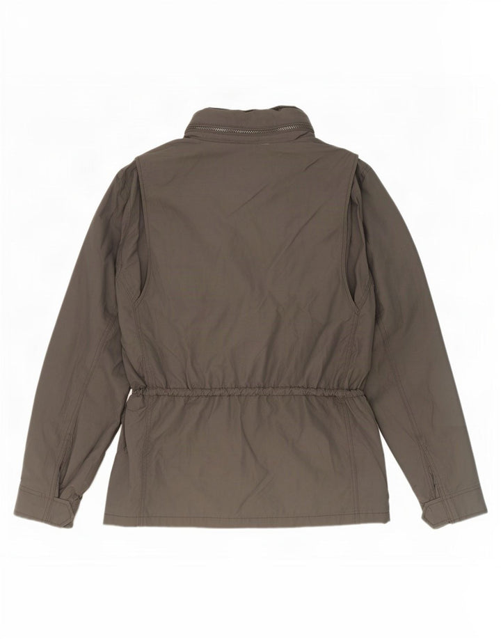 Gap Herren-Utility-Jacke mit Kapuze, UK 38, mittelgraue Baumwolle