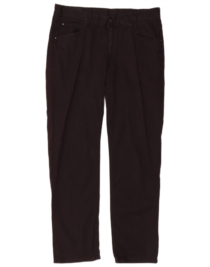 Lee Herren Straight Jeans W36 L30 Schwarze Baumwolle
