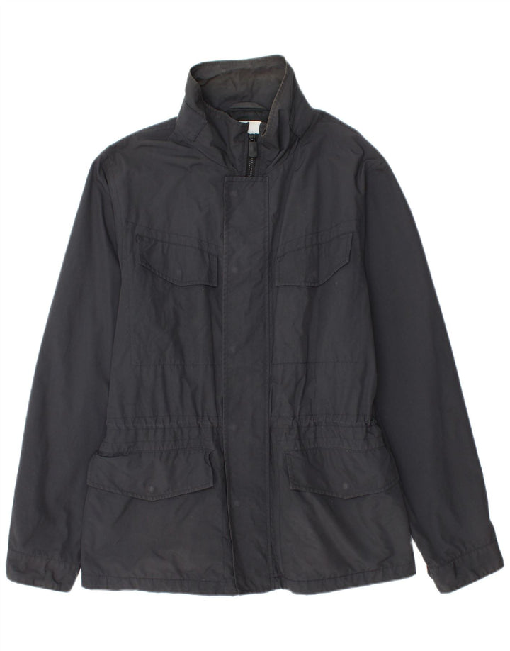 Aspesi Herren Utility Jacke UK 42 XL Marineblau Polyamid