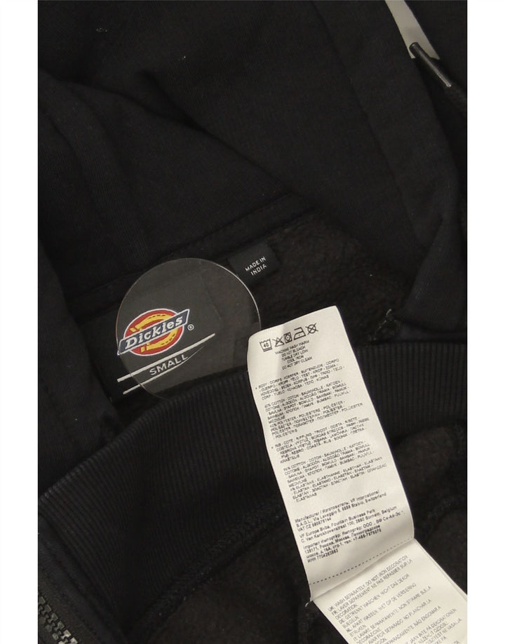 Dickies Herren-Kapuzenpullover mit Reißverschluss, Größe S, schwarze Baumwolle